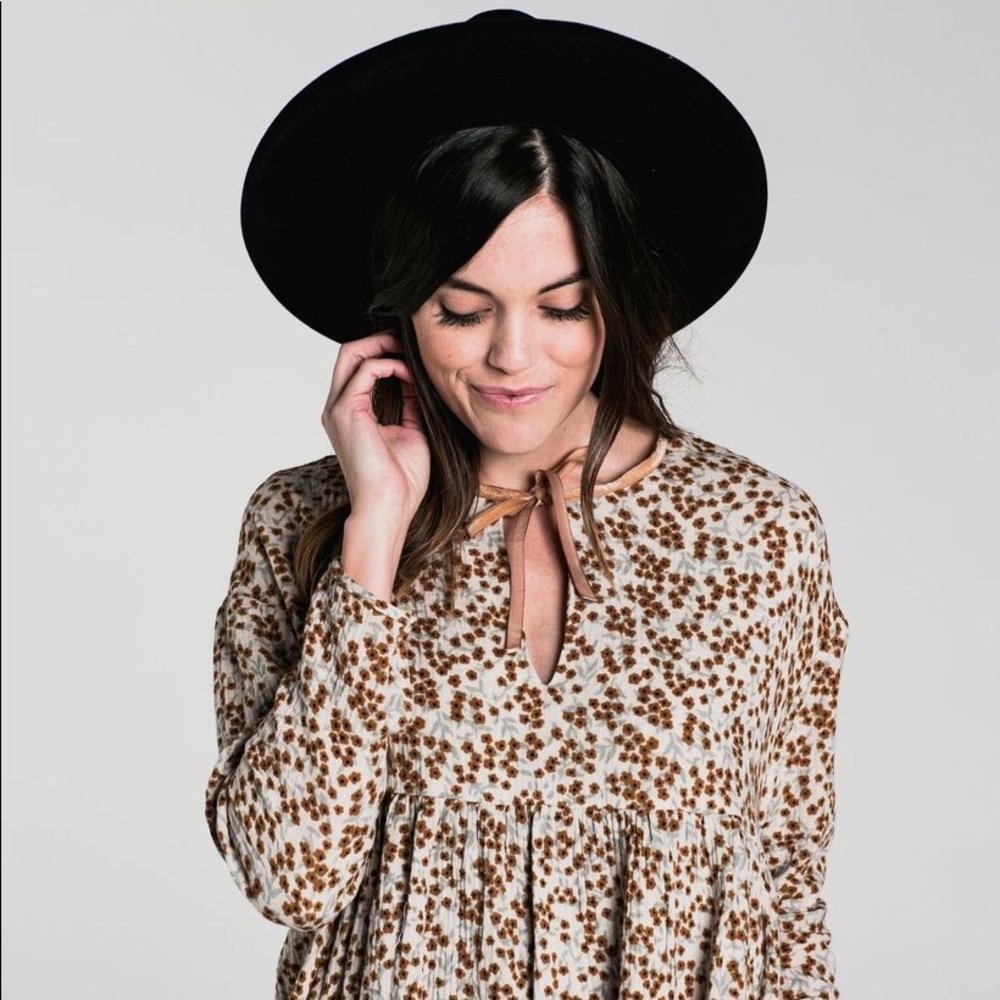 Rylee + Cru Flower Field Velvet Tie Mini Dress